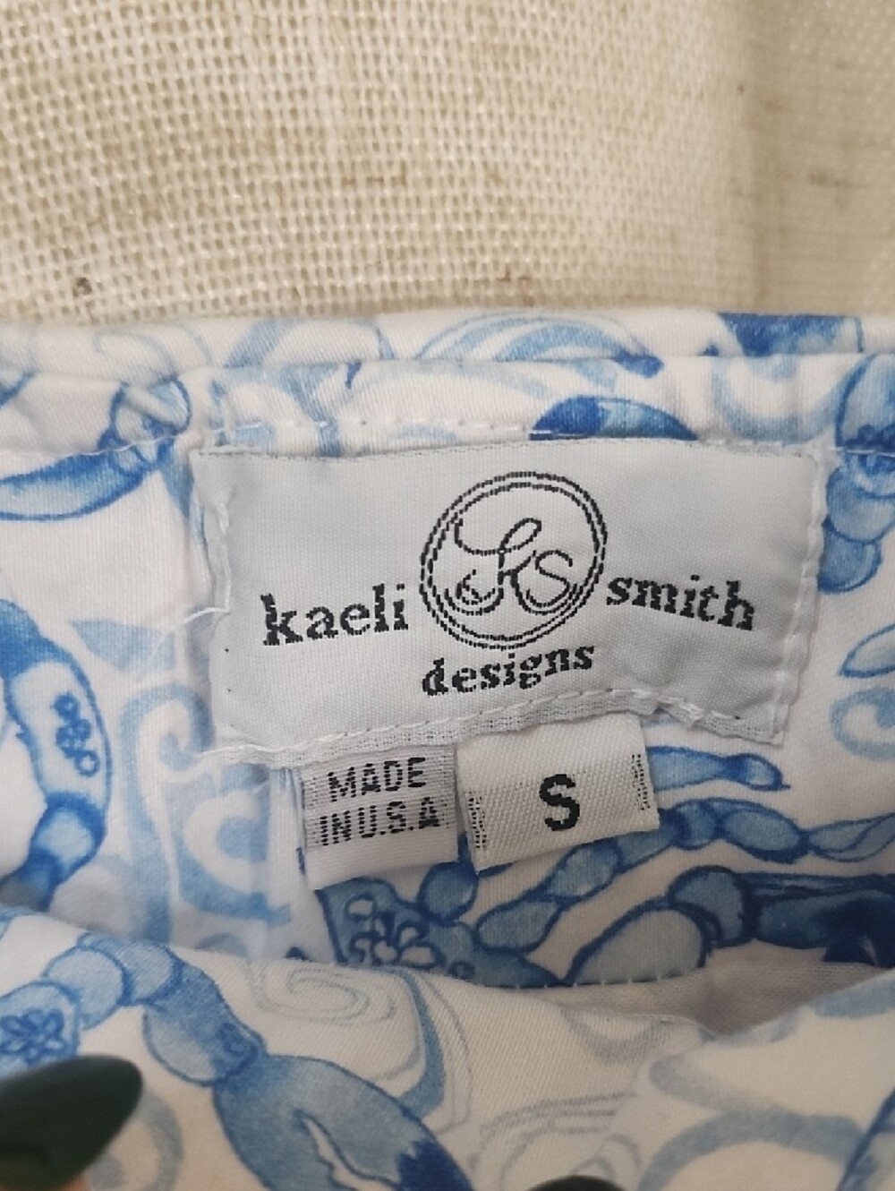 Kaeli Smith Blue and White Printed Skirt P9 - Picture 2 of 5